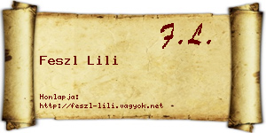 Feszl Lili névjegykártya